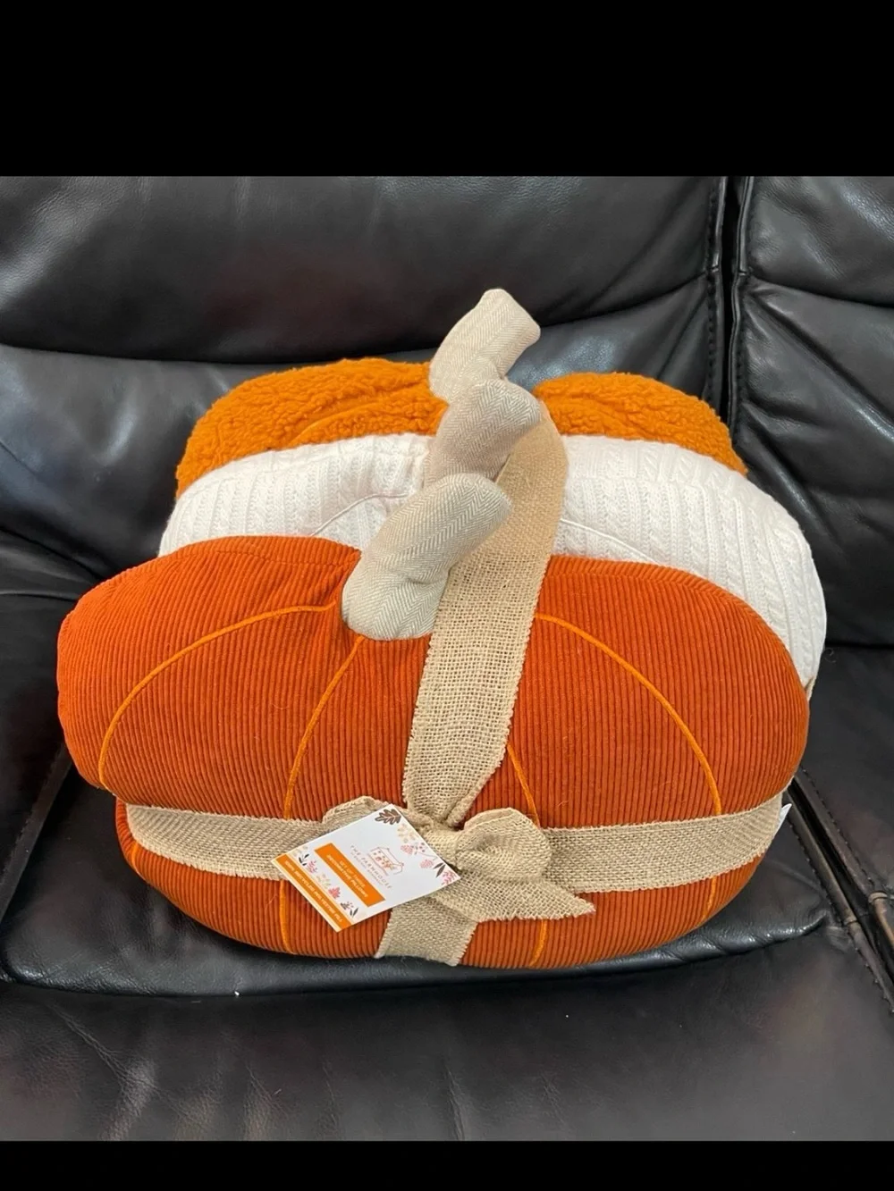 THE FARMHOUSE BY RACHEL ASHWELL Sherpa Pumpkin Pillow Set 3pk